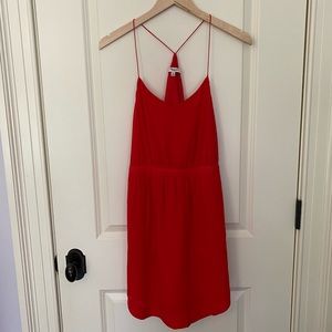 Madewell Little Silk Red Dress in 0